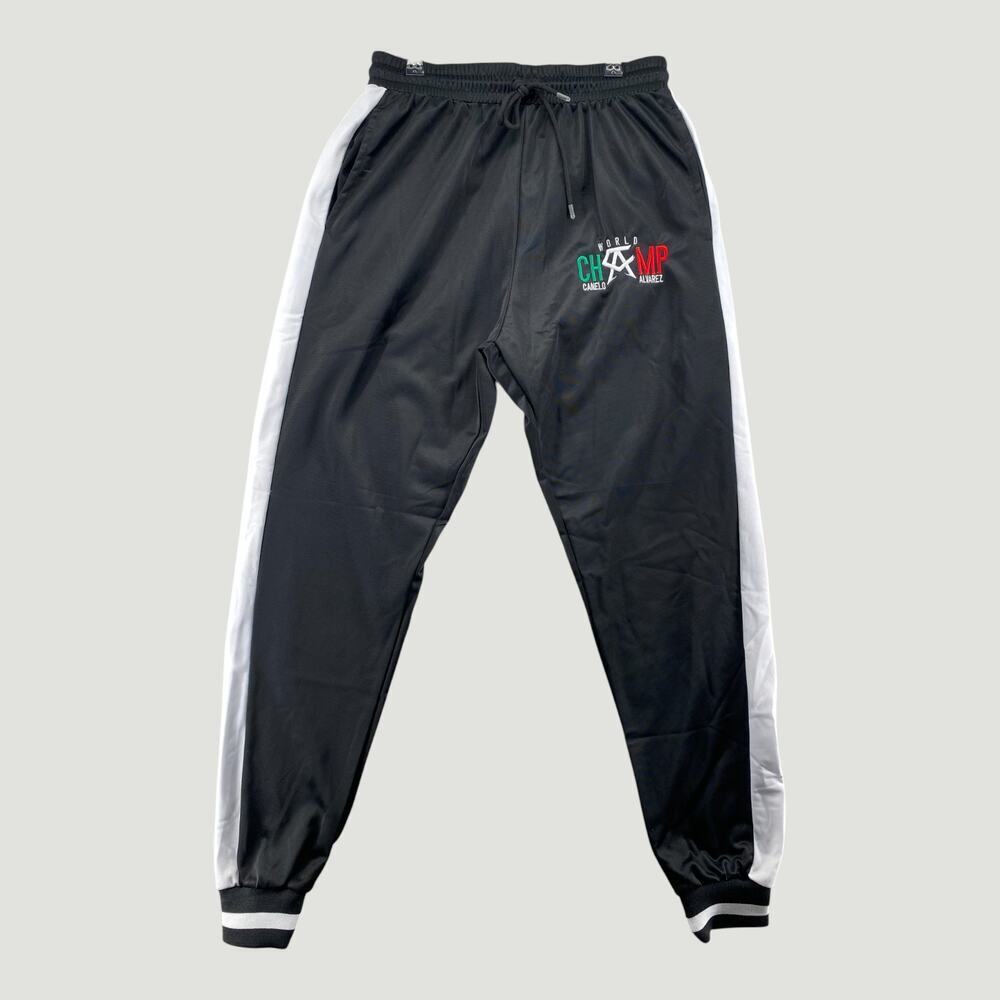 Canelo Alvarez World Champ Joggers Black White Stripe Boxing Streetwear Large